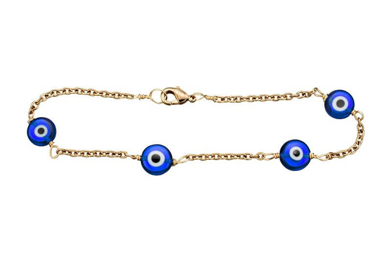 An evil eye bracelet that will eventually break