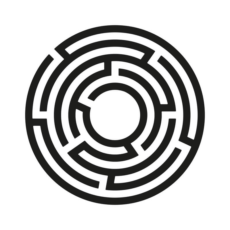 A labyrinth circle with a complex meaning