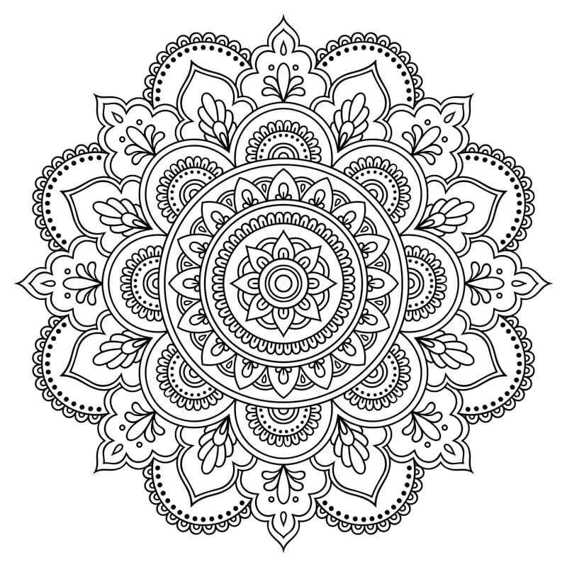 A classic Mandala circle symbol