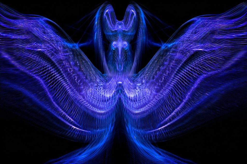 A cosmic spirit guide with a name