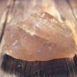 Rose quartz on a table