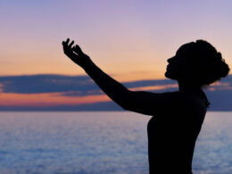 Woman going through a spiritual awakening